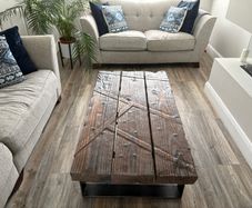 Vintage Industrial Coffee Table - 'Rough with the Smooth'