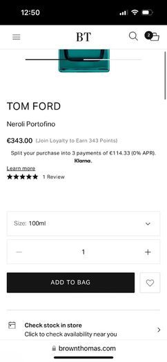 TOM FORD Neroli Portofino 100ml parfum