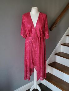 CurveWow pink sequin dress, Size 22, BNWT