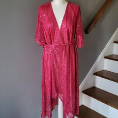 CurveWow pink sequin dress, Size 22, BNWT