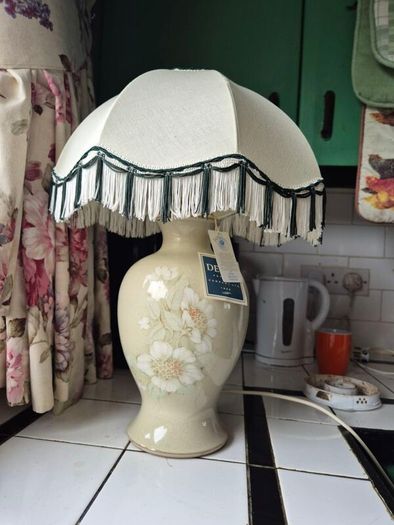New old Stock Denby Stoneware 1980s certified Table lamp by Denby handthrown by David Williams Midcentury new used