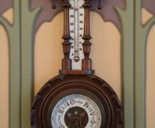 Art Nouveau Stunning Oak Aneroid Barometer