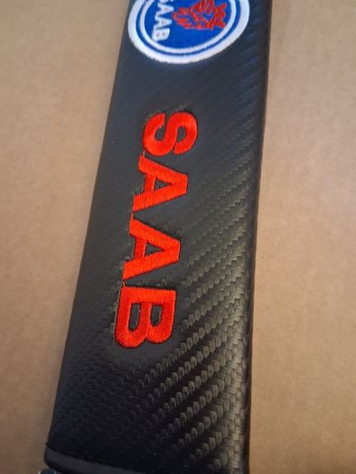 Brand New SAAB Seat Belt Shoulder Pads. Collect In Dublin Or Receive Via Post.