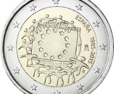 Spain 2 Euro Commemorative Coin 2015 - The EU Flag. Uncirculated.