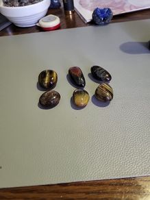 Tigers eye stone specimens