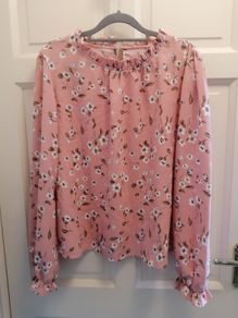 Pink floral top size 16