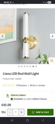 Wall lights New in Box