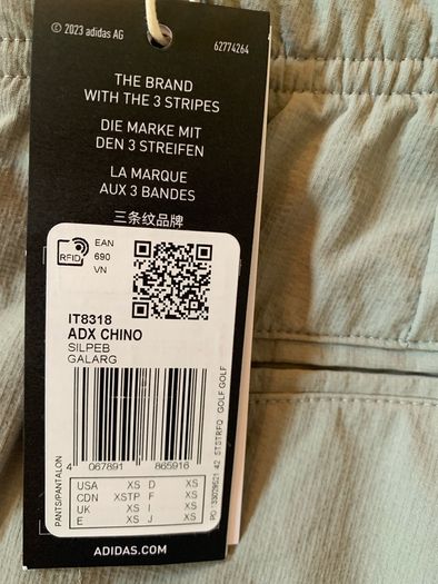 Adidas golf chinos (XS) Brand New