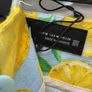 Zara size medium high waisted linen mix. Lemons pattern Image 8