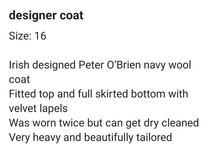 Full skirted coat