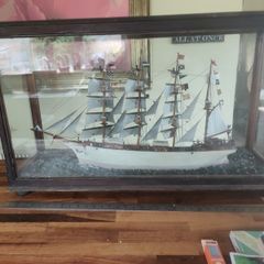 model ship in display case