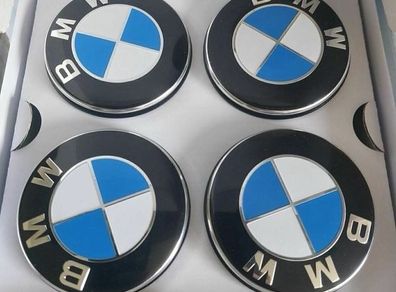 BMW Blue & White Centre Caps
