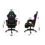 Huzaro Force 47 RGB Mesh Gaming Chair with Footrest - Black Image 8