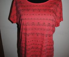 M&S red studded top size UK14 EU42 Perfect condition Postage included
