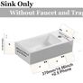 Basin Sink Small Cloakroom Basin Rectangle Ceramic Wash Basin Right Hand Image 2