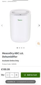 MeacoDry ABC 12L Dehumidifier