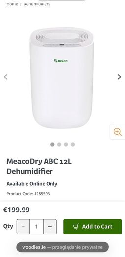 MeacoDry ABC 12L Dehumidifier