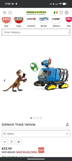 2 x Schleich Sets Dino Volcano & Truck
