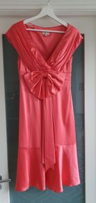 Karen Millen Coral Bow Sz 10