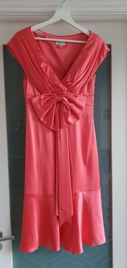 Karen Millen Coral Bow Sz 10