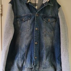 Brand New River Island Mens Hooded Denim Jacket - Size XXL