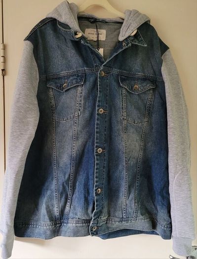 Brand New River Island Mens Hooded Denim Jacket - Size XXL