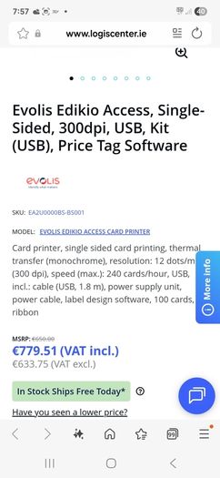 Evolis Edikio access printer