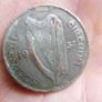 Silver Color 1937 Ireland One Penny Coin Old Irish 1d Image 3