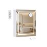 LED Bathroom Mirror Cabinet with Storage White, 50x60 cm, Defogging, Magnifying Mirror, USB & Power Outlets Image 5