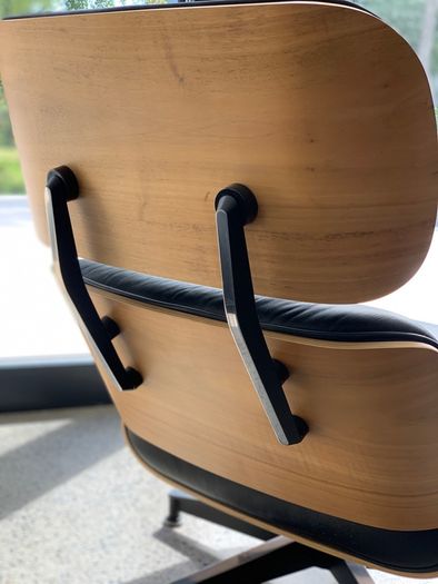 Eames style chair and foot rest