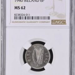 Ireland 1940 | Irish 6p | 6 Pence | Wolfhound | KM.13 | MS 62