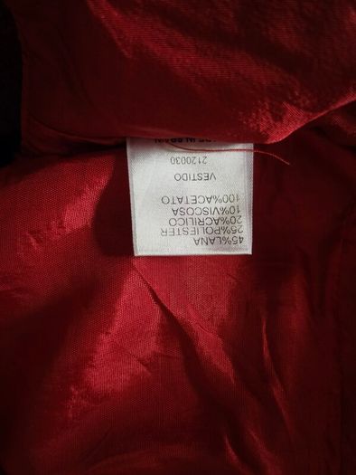 Stunning Sonia Pena Red Wool-Blend Tweed Occasion Dress - Uk10-12