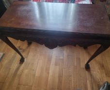 Hall Table Mahogany with carved edge/legs