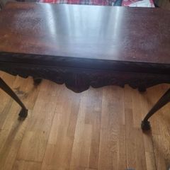 Hall Table Mahogany with carved edge/legs