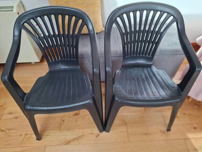 4 X Slate Grey Indoor/ Outdoor Chairs
