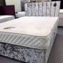 Crushed & plushed velvet Divan Bed and mattresses Image 8