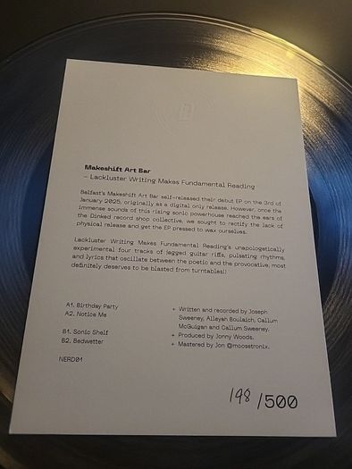 Makeshift Art Bar Dinked edition 45 rpm limited edition numbered clear vinyl