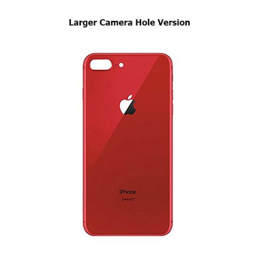 iPhone 8 Plus Replacement Back Glass Door Cover with Adhesive Red