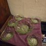 Antique Uranium Glass Dessert Bowl Collection Image 8
