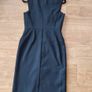 Ted Baker Black Tailored Midi Dress Front Split Size 2 UK 10 Image 2