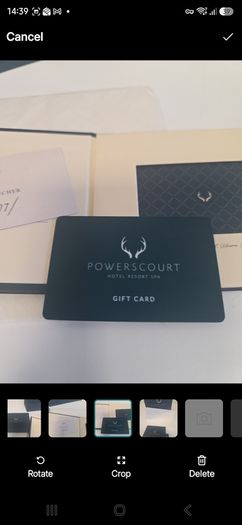 Powerscourt Gift Voucher - value 707 eur sell for 650
