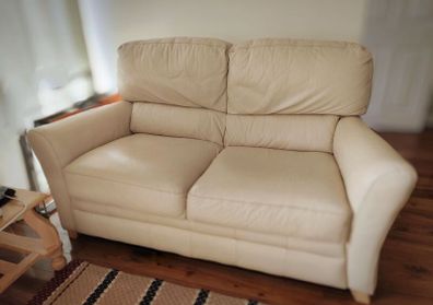 Two Sofas Eco Leather Sofa Couch 80e Each