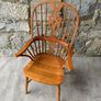 A large oak Windsor armchair. Image 2