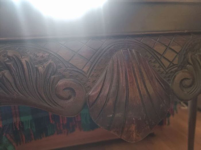 Hall Table Mahogany with carved edge/legs