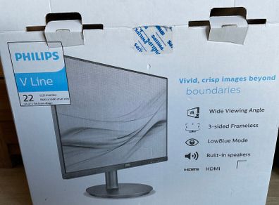Philips V Line 22 Full HD Monitor, HDMI, Built-in Speakers