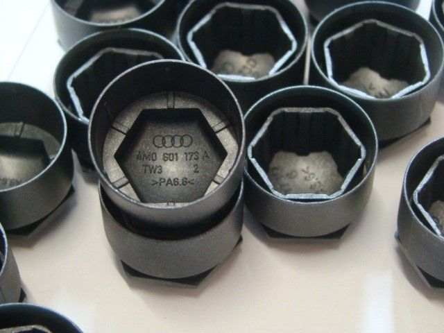 Genuine Audi Wheel Bolt Nut Covers Grey Metallic Painted 4M0 601 173 D X 20 New