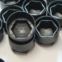 Genuine Audi Wheel Bolt Nut Covers Grey Metallic Painted 4M0 601 173 D X 20 New