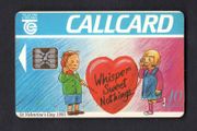 1993 Ireland 10 unit St Valentine's Day 1993 (Schlumberger SC4 &amp; SC5) Call Card Used. Telecom Eireann card number 1042.