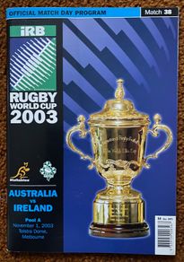 2003 Australia v Ireland - Rugby World Cup Pool A Programme