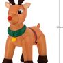 Christmas Inflatable Reindeer - Outdoor/Indoor Bright LED Light Up Porch Decoration - Built in Air Compressor - Pegs Included for Garden Use 100cm (3.3ft) Image 4